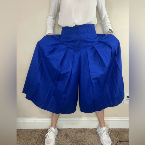 Daniel Hechter Paris Wool Pleats wide legs pants Size 8 - Picture 4 of 17